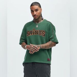 Fashion Nova Men’s Saint Worldwide Short Sleeve Henley